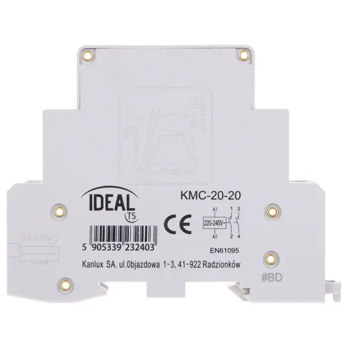 STYCZNIK MODUŁOWY KMC-20-20 20 A 230 V AC IDEAL