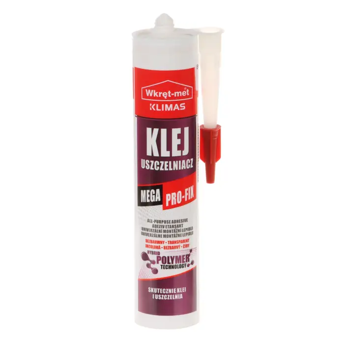 KLEJ USZCZELNIACZ KU-310-BB KARTUSZ 290 ml BEZBARWNY WKRĘT-MET KLIMAS