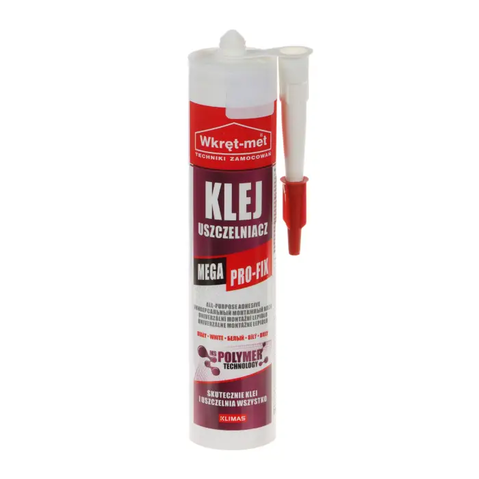KLEJ USZCZELNIACZ KU-310-BI KARTUSZ 310 ml BIAŁY WKRĘT-MET KLIMAS
