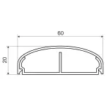 KORYTO KABLOWE PROSTE LE-60/HD 60x20 KOPOS