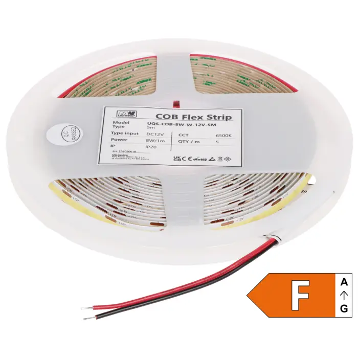 TAŚMA LED LED-COB-12V/8W-CW/5M - 6500 K MW Lighting