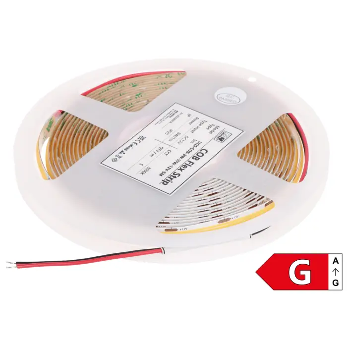 TAŚMA LED LED-COB-12V/8W-WW/5M - 3000 K MW Lighting