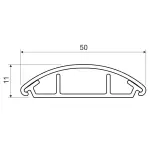 KORYTO KABLOWE PROSTE LO-50/P2 50x11 KOPOS