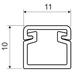 KORYTO KABLOWE PROSTE LV-11X10/HD KOPOS