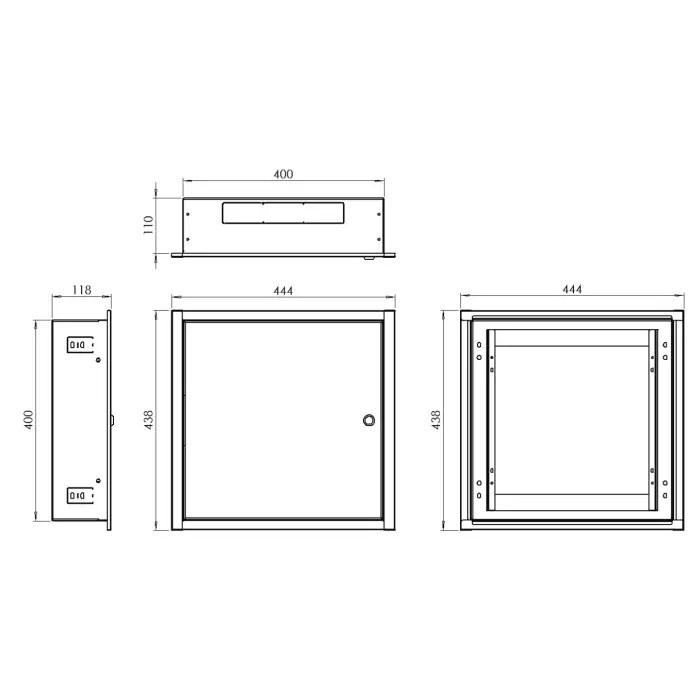 OBUDOWA PODTYNKOWA MB-OMP4 444 x 438 x 118 mm STALFLEX