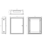 OBUDOWA PODTYNKOWA MB-OMP5 539 x 444 x 120 mm STALFLEX