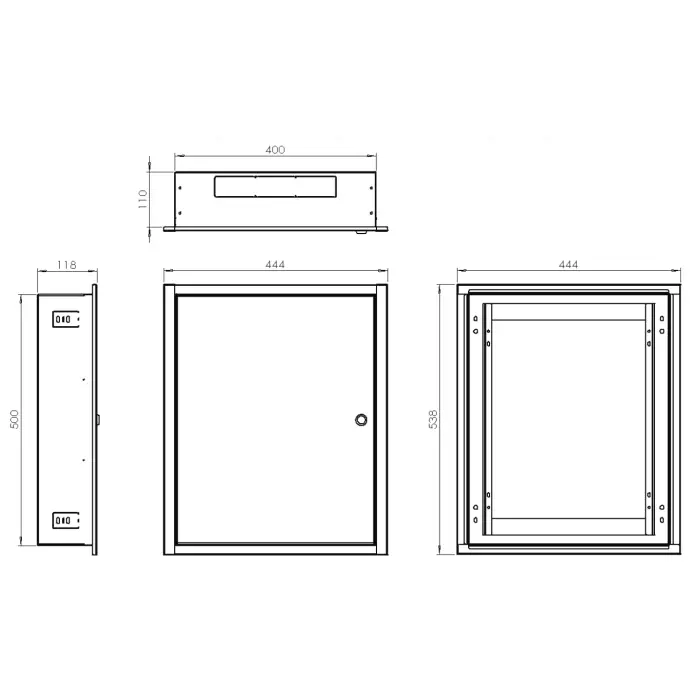 OBUDOWA PODTYNKOWA MB-OMP5 539 x 444 x 120 mm STALFLEX