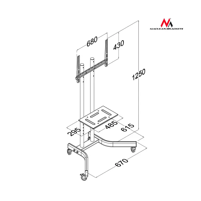 MOBILNY UCHWYT MONITORA MC-739 MACLEAN
