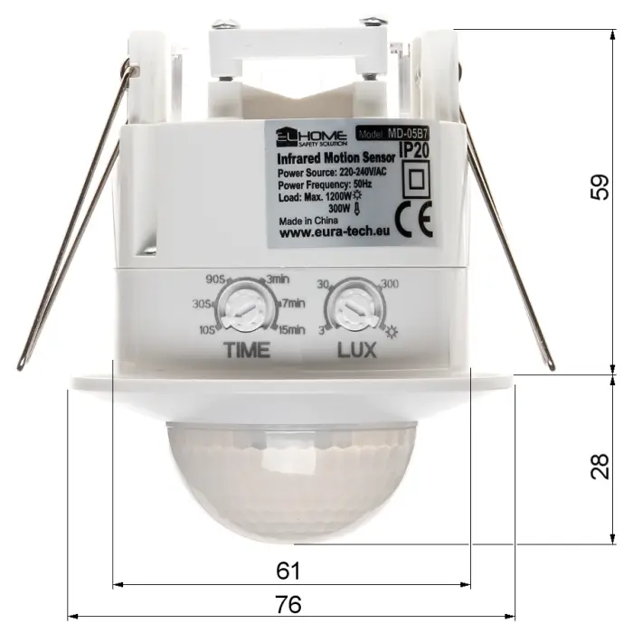 SUFITOWY CZUJNIK RUCHU MD-05B7 AC 230V