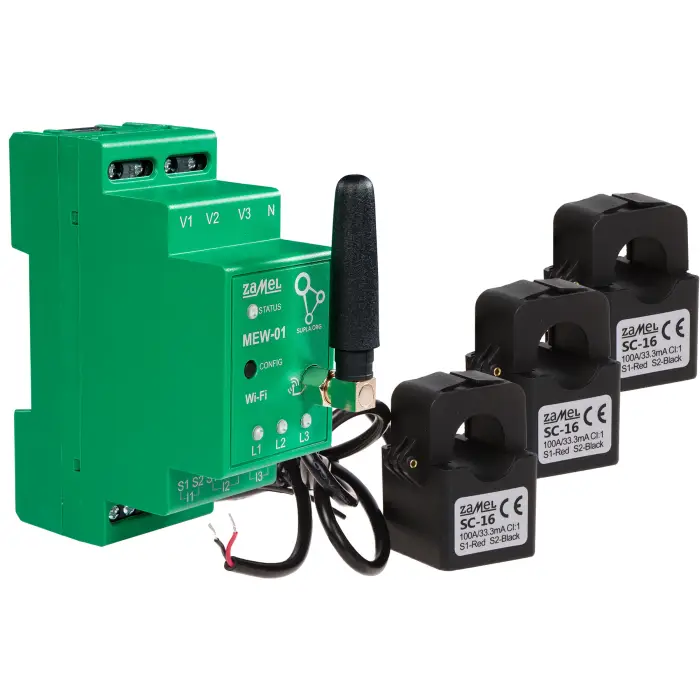 MONITOR ENERGII ELEKTRYCZNEJ MEW-01/ANT SUPLA TRÓJFAZOWY ZAMEL