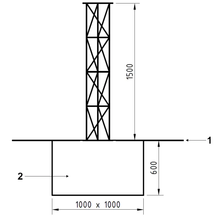 MASZT KRATOWY ALUMINIOWY MK-1.5