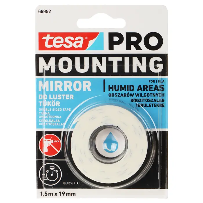 DWUSTRONNA TAŚMA MONTAŻOWA MOUNTING-PRO/MIRROR/1.5X19 TESA