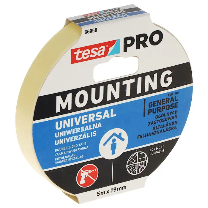 DWUSTRONNA TAŚMA MONTAŻOWA MOUNTING-PRO/UNIVERSAL/5X19 TESA