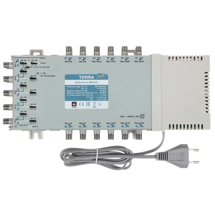 MULTISWITCH MR-924L 9 WEJŚĆ / 24 WYJŚCIA TERRA