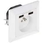 GNIAZDO POJEDYNCZE Z ZASILACZEM USB OR-AE-13140 230 V 16 A ORNO