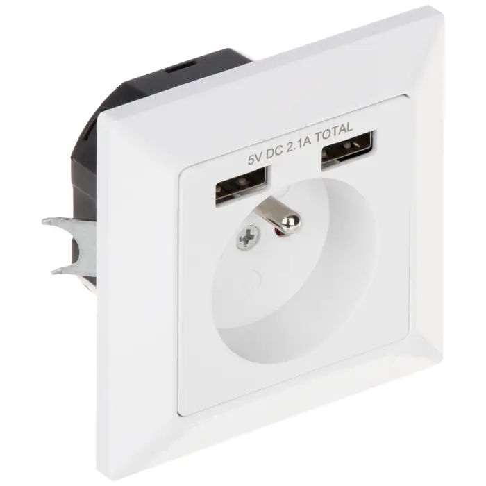 GNIAZDO POJEDYNCZE Z ZASILACZEM USB OR-AE-13140 230 V 16 A ORNO