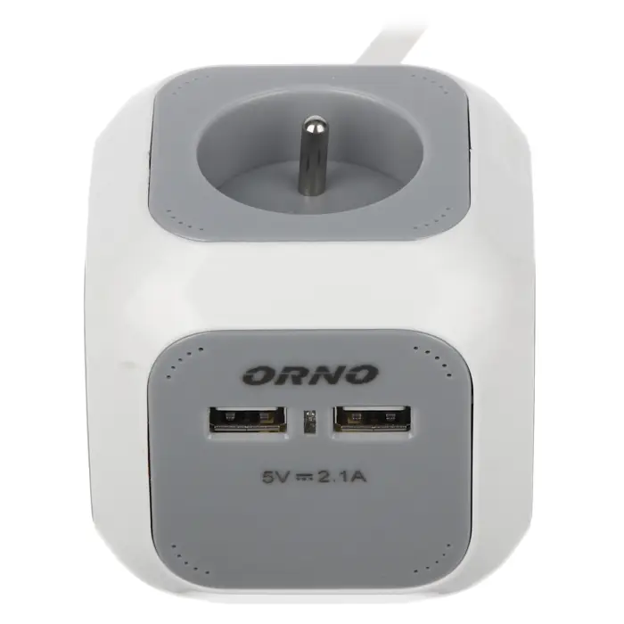 LISTWA ZASILAJĄCA OR-AE-13144 (4 GNIAZDA + 2 USB) ORNO