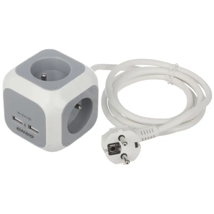 LISTWA ZASILAJĄCA OR-AE-13144 (4 GNIAZDA + 2 USB) ORNO
