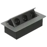 LISTWA ZASILAJĄCA MEBLOWA OR-GM-9032/GR (3 GNIAZDA) ORNO