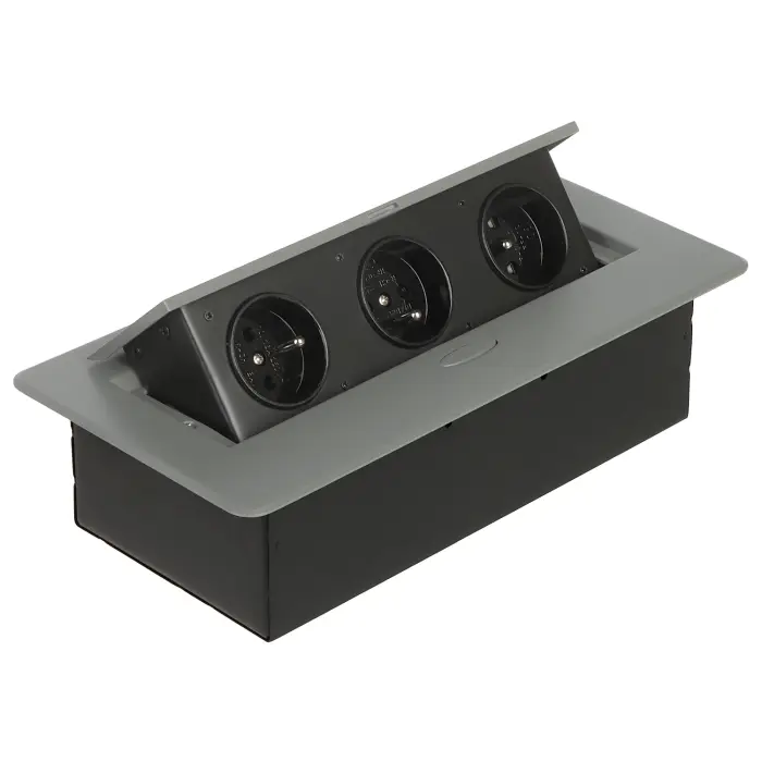 LISTWA ZASILAJĄCA MEBLOWA OR-GM-9032/GR (3 GNIAZDA) ORNO