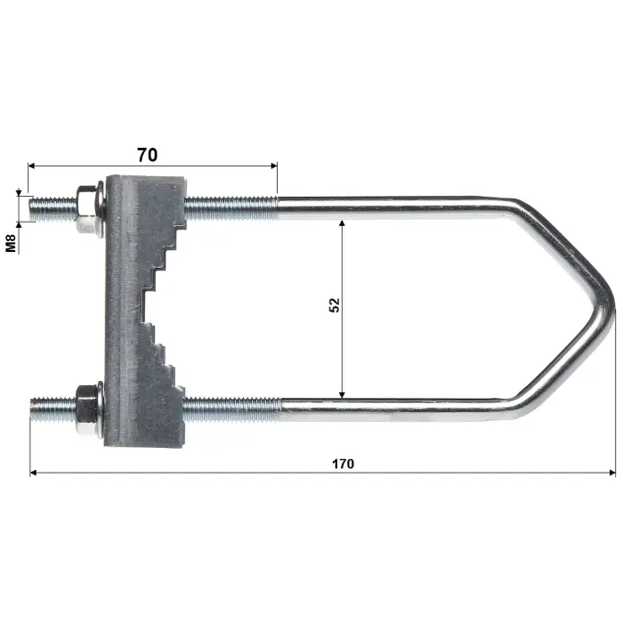 OBEJMA ZACISKOWA OZ-50/M8X150