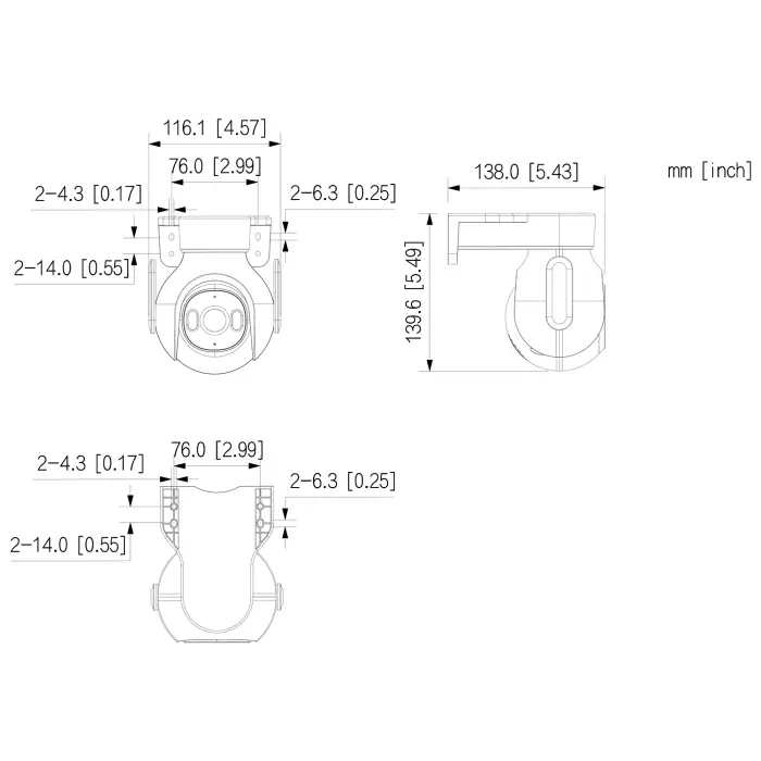 KAMERA IP OBROTOWA ZEWNĘTRZNA P3B-PV Picoo B Wi-Fi - 3 Mpx 3.6 mm DAHUA