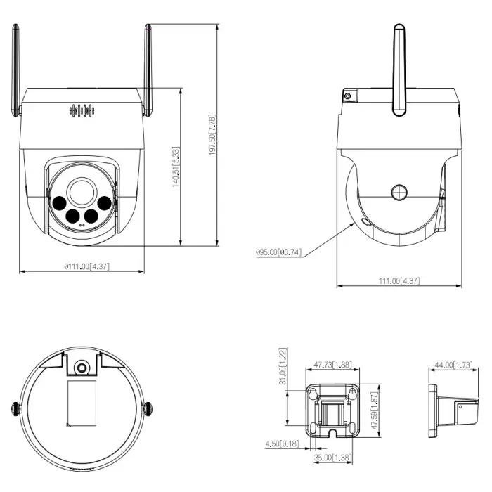 KAMERA IP SZYBKOOBROTOWA P5AE-PV Picoo A2 Wi-Fi - 5 Mpx 4 mm DAHUA