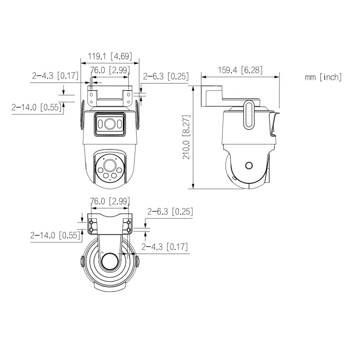 KAMERA PT IP OBROTOWA ZEWNĘTRZNA P5D-5F-PV-0280B/0600B Picoo Dual D1 Wi-Fi 6, - 5 Mpx 6 mm, 2.8 mm DAHUA