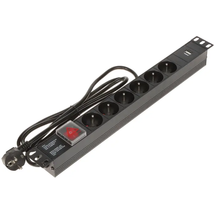 LISTWA ZASILAJĄCA PD-6/R-USB