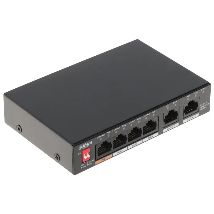 SWITCH POE PFS3006-4GT-60-V2 4-PORTOWY DAHUA