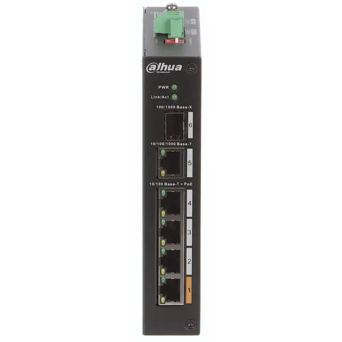 SWITCH PRZEMYSŁOWY POE PFS3106-4ET-60-V2 4-PORTOWY SFP DAHUA