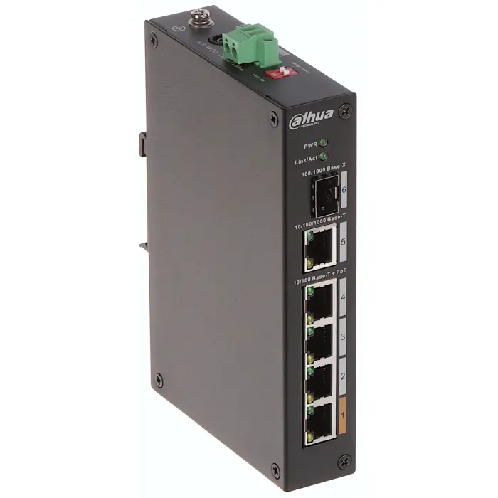 SWITCH PRZEMYSŁOWY POE PFS3106-4ET-60-V2 4-PORTOWY SFP DAHUA