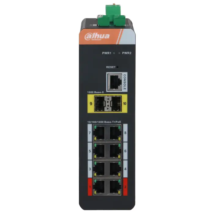 SWITCH PRZEMYSŁOWY POE PFS4210-8GT-DP-V2 8-PORTOWY SFP DAHUA