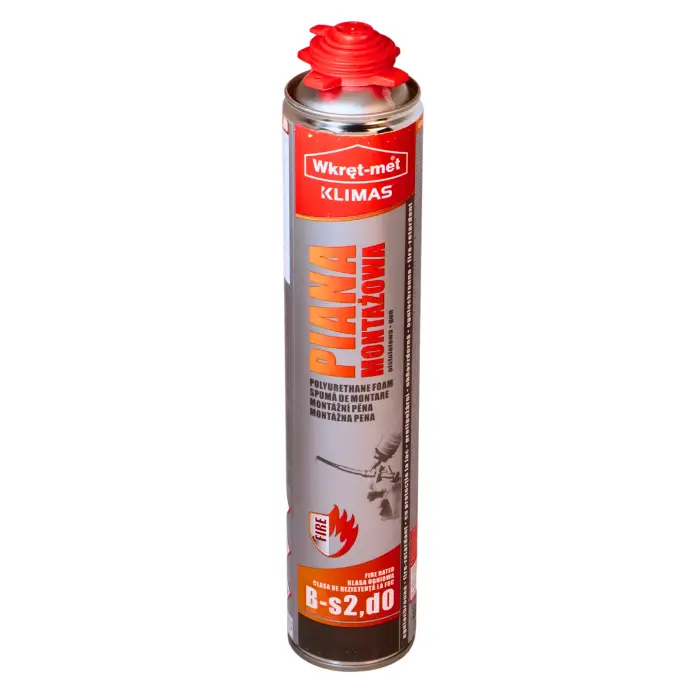 PIANA MONTAŻOWA PMPF-750 OGNIOCHRONNA FIRE-FOAM PUSZKA 750 ml WKRĘT-MET KLIMAS