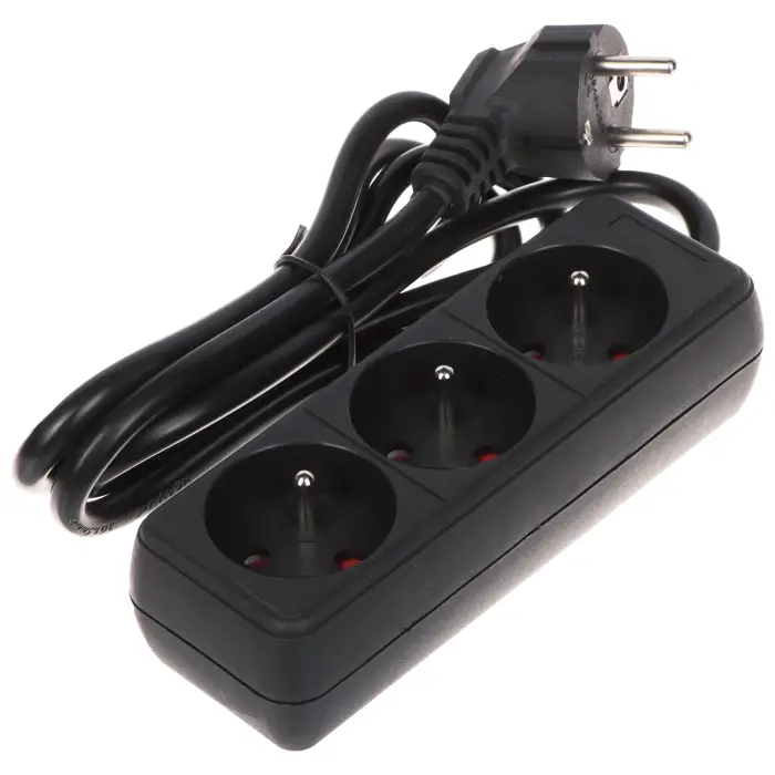 LISTWA ZASILAJĄCA PR-1.5M-3G/B (3 GNIAZDA) 1.3 m