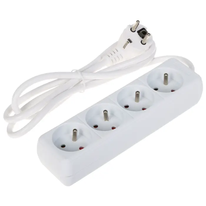 LISTWA ZASILAJĄCA PR-1.5M-4G/W (4 GNIAZDA) 1.3 m