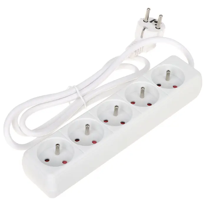 LISTWA ZASILAJĄCA PR-1.5M-5G/W (5 GNIAZD) 1.3 m