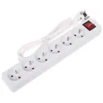 LISTWA ZASILAJĄCA PR-1.5M-6G-SW/W (6 GNIAZD) 1.3 m