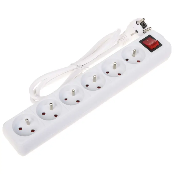 LISTWA ZASILAJĄCA PR-1.5M-6G-SW/W (6 GNIAZD) 1.3 m