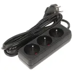 LISTWA ZASILAJĄCA PR-3M-3G/B (3 GNIAZDA) 2.8 m