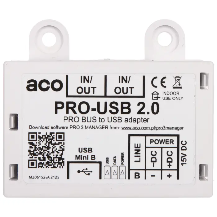 INTERFEJS PROGRAMOWANIA DOMOFONÓW PRO-USB/2.0 ACO