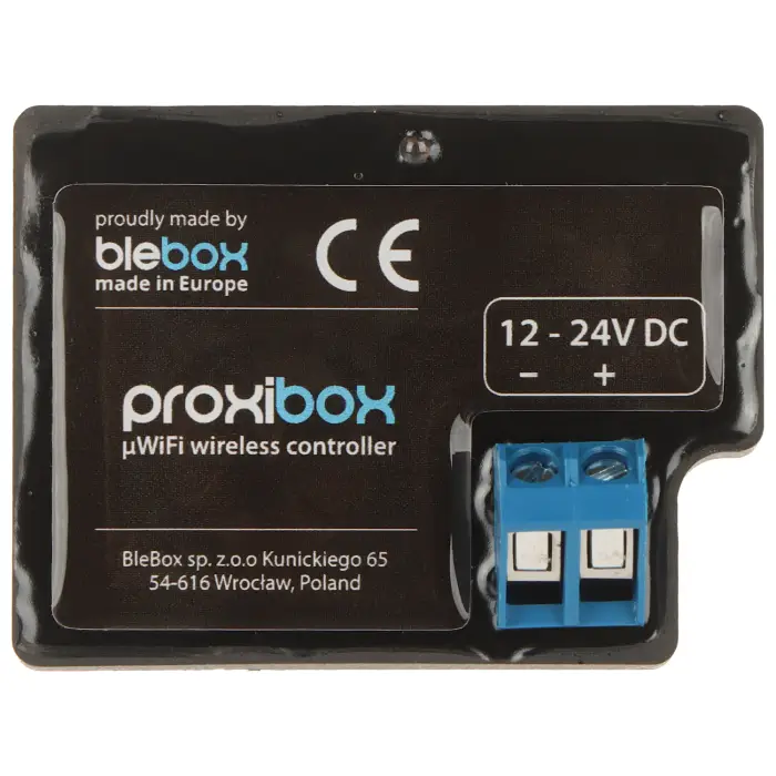 INTELIGENTNY ZBLIŻENIOWY WYZWALACZ AKCJI PROXIBOX/BLEBOX Wi-Fi, 12 ... 24 V DC