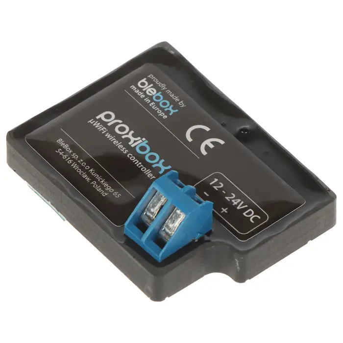 INTELIGENTNY ZBLIŻENIOWY WYZWALACZ AKCJI PROXIBOX/BLEBOX Wi-Fi, 12 ... 24 V DC