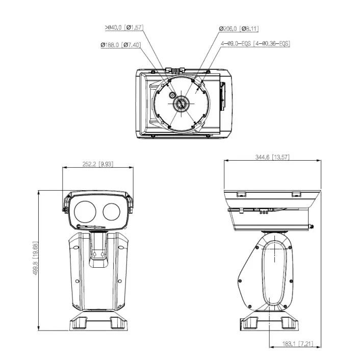 KAMERA IP SZYBKOOBROTOWA ZEWNĘTRZNA PTZ85260-HNF-PA-FL WizMind - 1080p, 5.6 ... 336 mm DAHUA