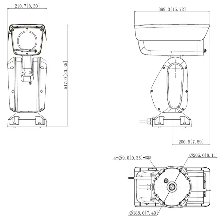 KAMERA IP SZYBKOOBROTOWA ZEWNĘTRZNA PTZ85260-HNF-PA - 1080p, 5.6 ... 336 mm DAHUA