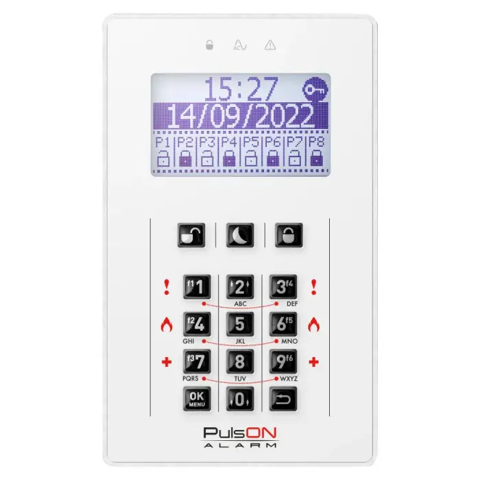 KLAWIATURA DO CENTRALI ALARMOWEJ PULSON-LCD/C-WH