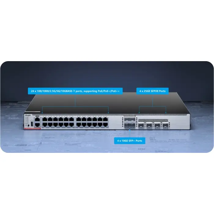 SWITCH POE RG-CS86-24XMG4XS4VS-UPD 24-PORTOWY SFP+ RUIJIE