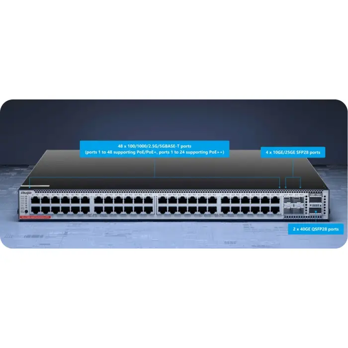 SWITCH POE RG-CS86-48MG4VS2QXS-UPD 48-PORTOWY SFP+ RUIJIE