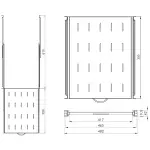 PÓŁKA WYSUWANA RSR19-1U-350B STALFLEX