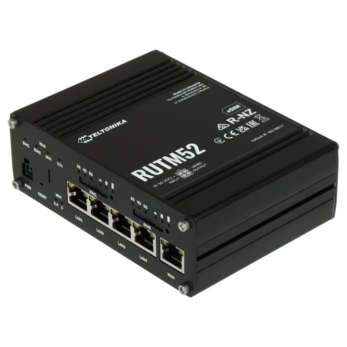PUNKT DOSTĘPOWY DUAL 5G +ROUTER RUTM52 Dual SIM + eSIM Wi-Fi 5, 2.4 GHz, 5 GHz, 867 Mb/s Teltonika
